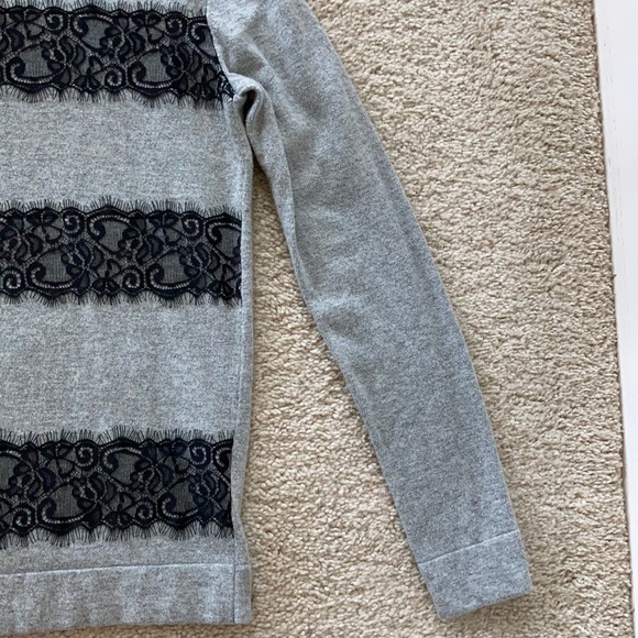 🚫SOLD🚫J. Crew Striped Lace Teddy Sweater - Picture 4 of 5